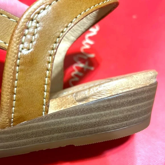 NWT⭐️NURTURE🌻LEATHER “Marrlowe” SANDALS Size 8.5🤎Color: Parker Tan - Picture 10 of 12